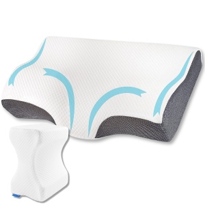 Set perne pentru dormit Suporto®️ Aura, perna ortopedica cu suport cervical si perna pentru genunchi