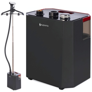 Fier de Calcat Vertical cu aburi SUPORTO S2, Steamer de 2200W cu 3 trepte de putere. Statie de calcat profesionala pentru haine netede, fara mirosuri si fara cute. Rezervor aparat 2.9 L, pentru 64 min de lucru, 45g/min abur continuu