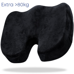 Set Perna de Sezut Suporto Extra Coccis Suport si Perna Lombara Slim, Suport Lombar pentru Scaun Auto sau de Birou, Spuma cu Memorie, Culoare Neagra - Img 13