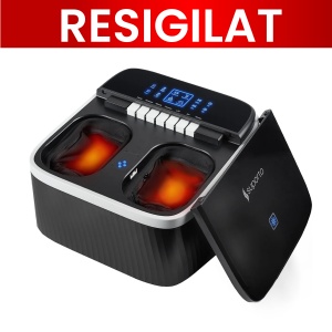 Aparat Masaj Picioare si Talpi SUPORTO Piano, pentru Relaxare, Functii de Reflexoterapie, Role Masat si Incalzit Talpa, Perne Compresie, Sterilizare UV, Circulatie Imbunatatita, 4 Programe, Negru (RESIGILAT) - Img 1