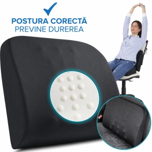 Perna ortopedica lombara Maxi Suporto® pentru Scaun de Birou sau Autoutilitare