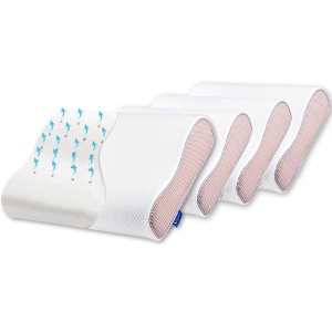 Set 4X perne ortopedice Suporto®️Nocturna, spuma cu memorie 55 x 35 x 11 cm cu perforatii