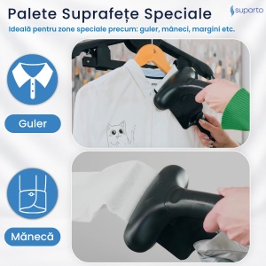 Fier de Calcat Vertical cu aburi SUPORTO R3, Steamer de 2200W cu 4 trepte de putere. Statie de calcat profesionala pentru haine netede, fara mirosuri si fara cute. Rezervor aparat 3L, pentru 65 min de lucru, 45g/min abur continuu. - Img 4