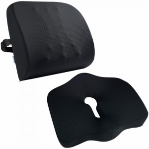 Set perna sezut si perna lombara, Suporto®️ culoare negru