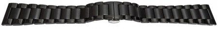 Bratara neagră deployant capat drept 24mm - 57129