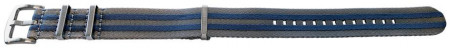 Curea NATO gri-albastru 22mm - 54057