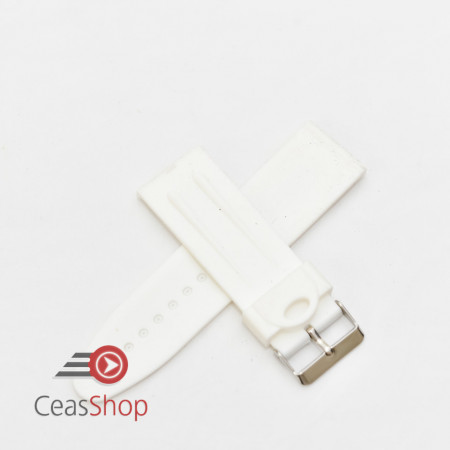 Curea silicon subtire alba 30mm - Img 2