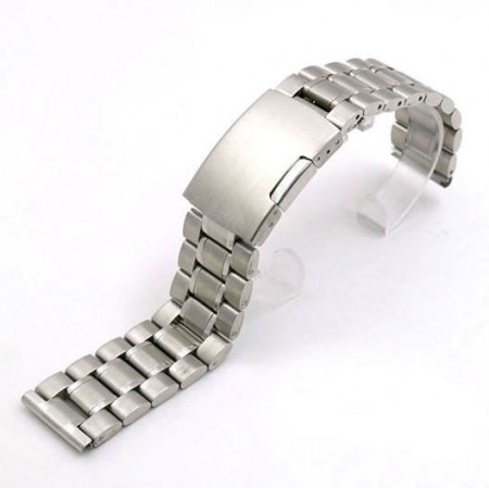 Bratara argintie tip Fossil 22mm