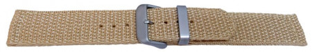 Curea din tesatura de nylon bej 22mm - 58019