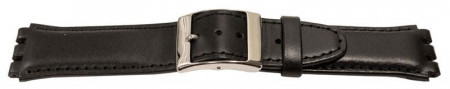 Curea piele tip Swatch 17 mm neagra - 62281