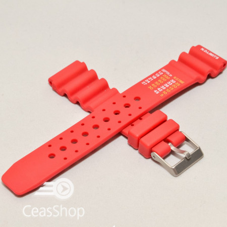 Curea poliuretan rosie 18mm(20mm) - 53357 - Img 2