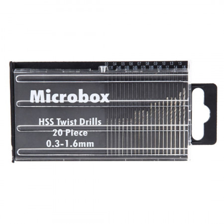 Set 20 burghie fine HSS - 0.3-1.6mm