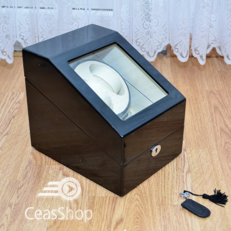 Watch winder pentru doua ceasuri si trei locuri pentru ceasuri