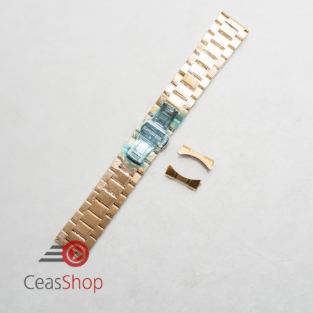 Bratara aurie deployant capat drept si curbat 18mm - Img 3