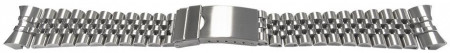Bratara metalica plina argintie model Rolex capete curbate 20mm - 51350