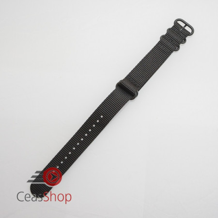 Curea NATO neagră 20mm catarame zulu negre -52973 - Img 2