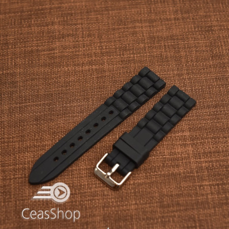Curea silicon neagră 22mm - 45881