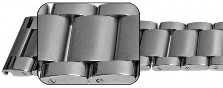 Bratara argintie deployant capat drept 22mm - 57140 - Img 2