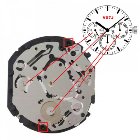 Mecanism Hattori VX7J (VX7JE)