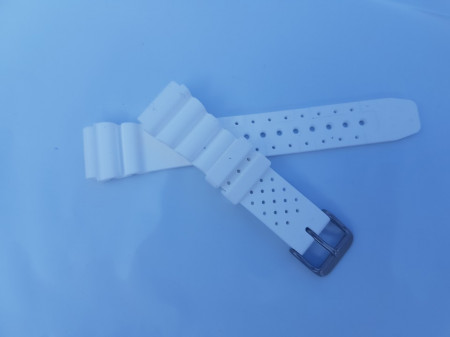 Curea albă poliuretan 18mm(20mm) - 53359 - Img 2