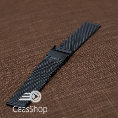 Bratara milaneza neagra 22mm XXL - 54006