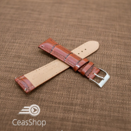 Curea piele vitel, italiană, maro captusită, lucioasă  18mm QR- 33825 - Img 2