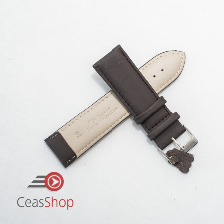 Curea piele vitel maro inchis mată 24mm - 7020224 - Img 2
