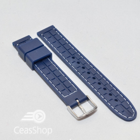 Curea silicon navy cusaturi albe 22mm - 35712 - Img 2