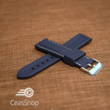 Curea silicon navy cusături albe 24mm - 42316 - Img 2