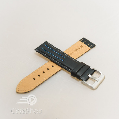 Curea model olimpic neagra cu albastru 20mm - 51556 - Img 2