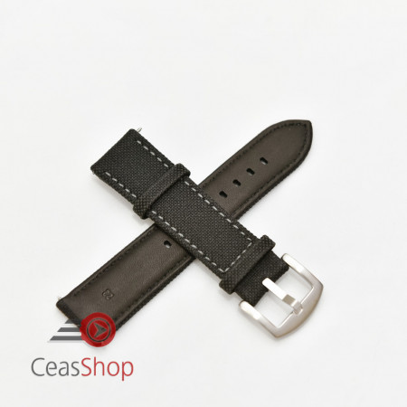 Curea panza neagra cu gri 22mm - 51547 - Img 2
