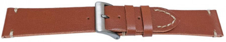 Curea piele maro deschis vintage cusătura alba 22mm - 57097
