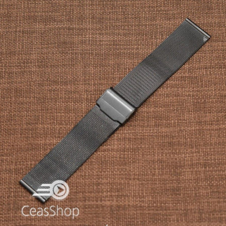 Bratara milaneza fina culoare neagra 20mm -48955
