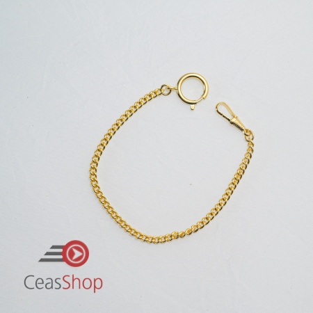 Lanț rotund, auriu, pentru ceas buzunar 6,5 mm- 3010.2865 - Img 2