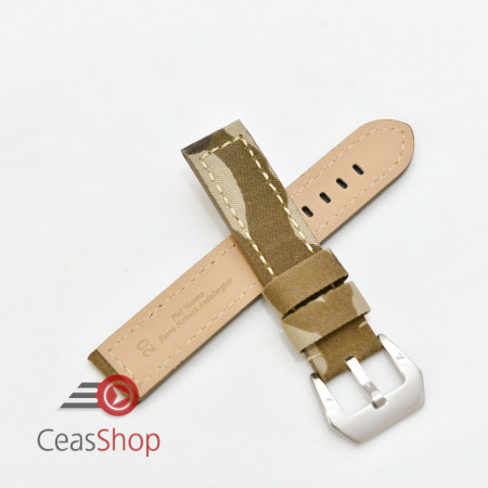 Curea pânză si piele camuflaj bej 28mm - 3702817 - Img 2