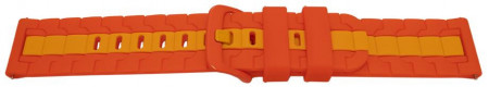 Curea silicon doua culori QR roșu cu portocaliu 22mm- 62261