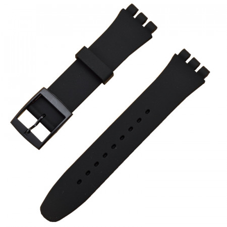 Curea silicon tip Swatch 20 mm neagră