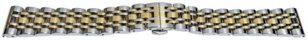 Bratara argintie cu auriu 7 rânduri cu deployant 22mm - 57124