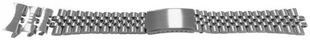 Bratara metalica reglabila argintie model Rolex capete curbate 18-22mm - 51351