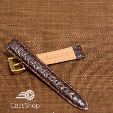Curea model crocodil captusita maro finisaj lucios 12mm - 46355 - Img 2