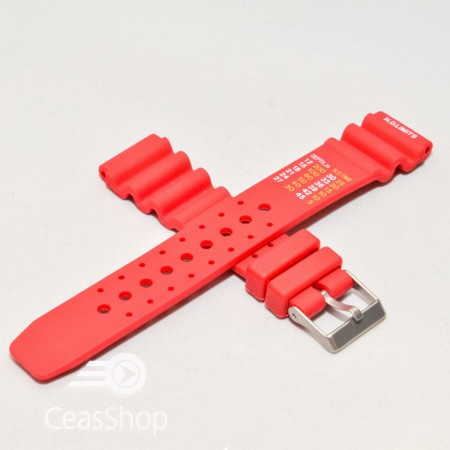 Curea poliuretan rosie 22mm(24mm) - 41159