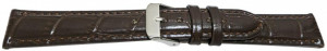 Curea maro inchis piele vitel model aligator captusita buget 20mm - 51986