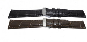 Curea neagră piele vițel model aligator căptușita buget 22mm - 51979 - Img 2