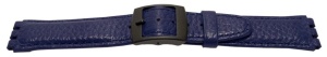 Curea piele buffalo tip Swatch 19 mm albastră - 62732