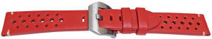 Curea piele perforata roșie GP Racing 22mm - 57087