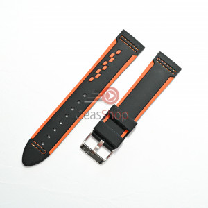 Curea silicon neagra Racing cu portocaliu 26mm - 10010118