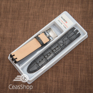 Curea tip SWATCH neagră 22mm - Img 3