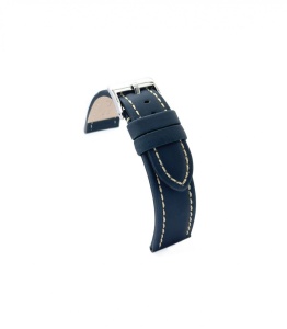 Curea ceas navy piele vitel impregnata 20mm -377.05.20 - Img 2