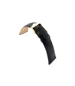 Curea crocodil veritabil neagră, căptușită 14mm -3320114