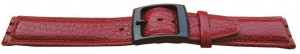 Curea piele tip Swatch 17 mm rosie - 62733 - Img 2